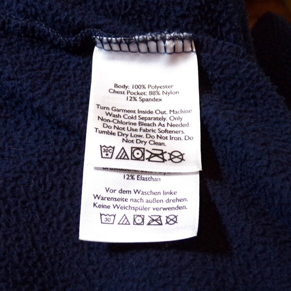 Eddie Bauer Blue Gray Fleece Jacket Mens Large Full Zip Coat Hiking Outdoors - Picture 10 of 12